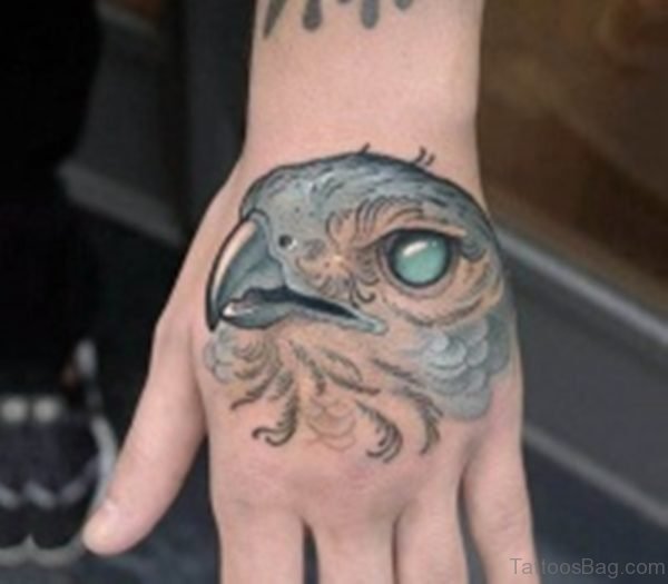 Eagle Head Tattoo On Hand