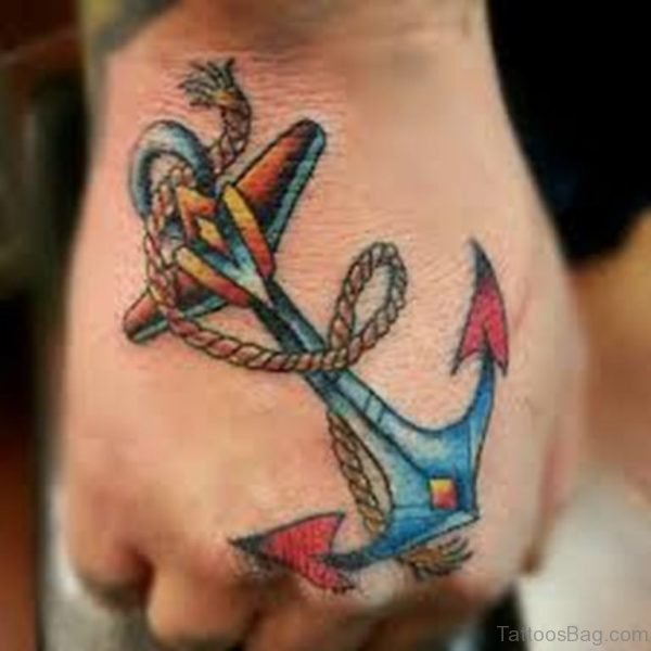 Elegant Anchor Tattoo Design