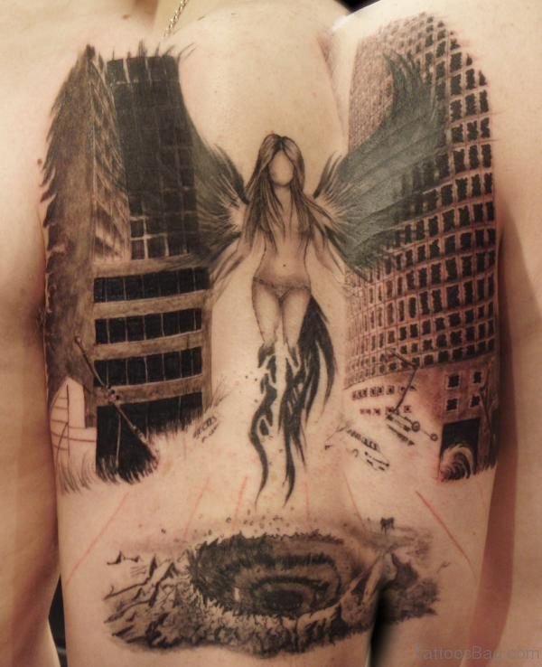 Elegant Angel Tattoo