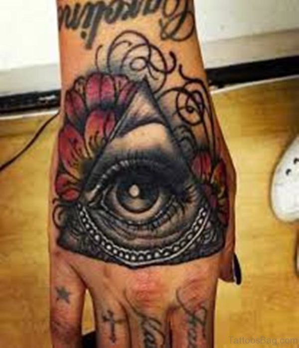 Excellent Eye Tattoo On Hand