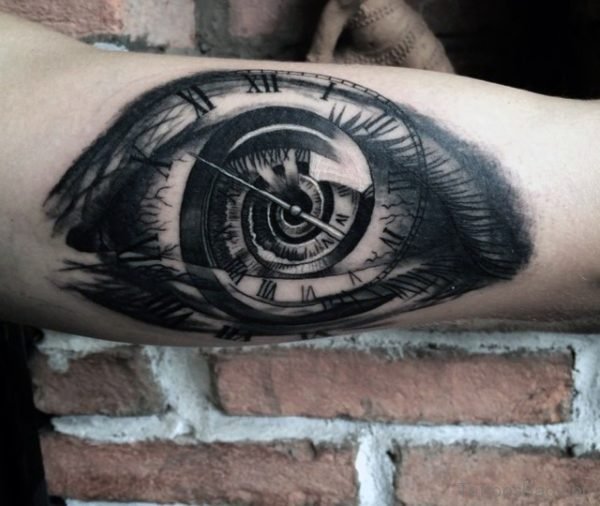 Eye And Clock Tattoo