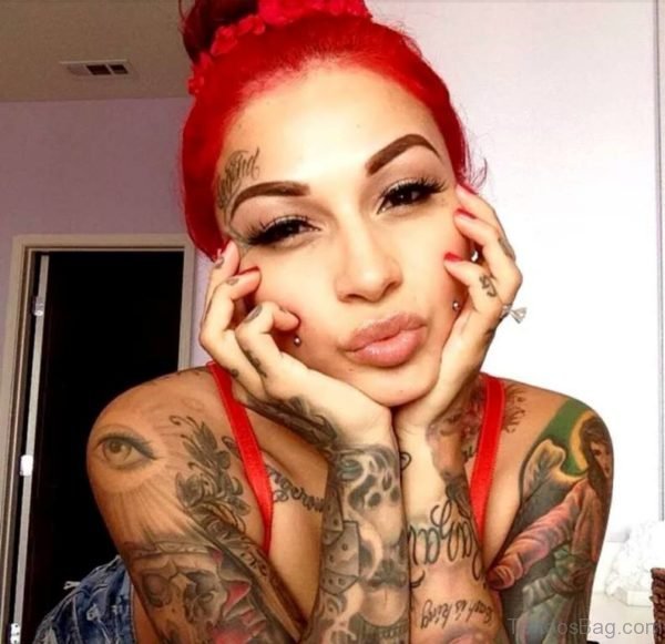 Eye Tattoo On Girl Shoulder