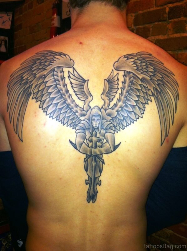 Fabulous Archangel Tattoo On Back