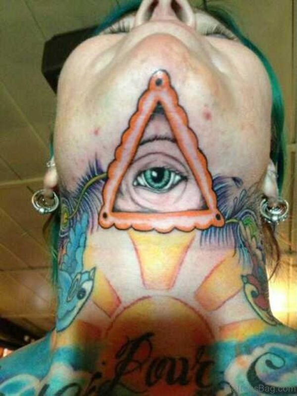 Fabulous Eye Tattoo On Nape