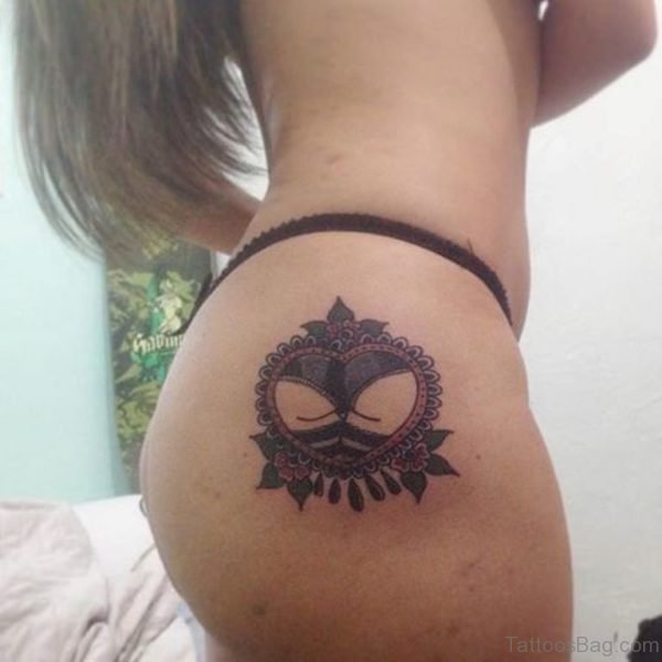 Fabulous Heart Tattoo On Waist