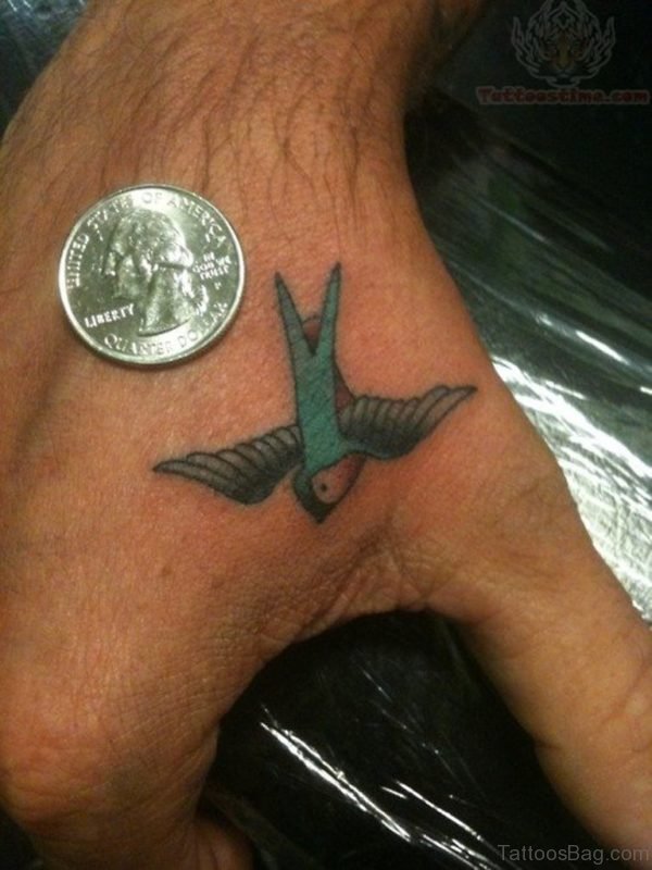 Fabulous Swallow Tattoo On Hand