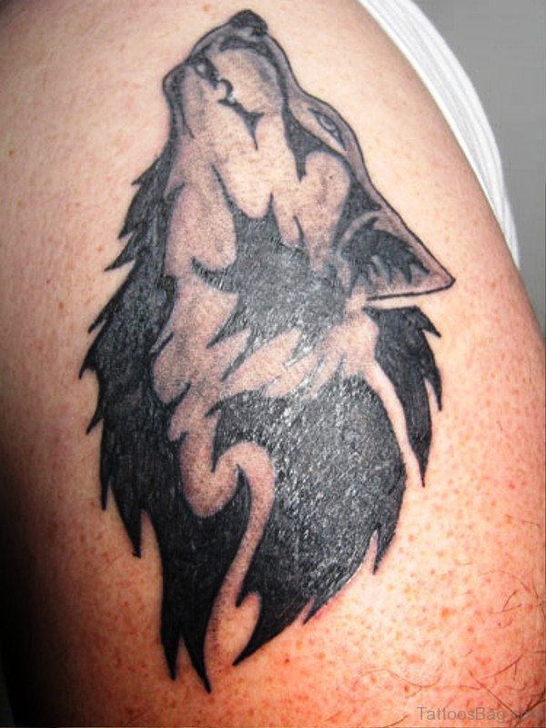 Fantastic Alpha Wolf Tattoo Design