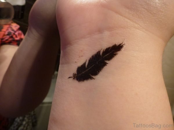 Feather Tattoo On Wrist