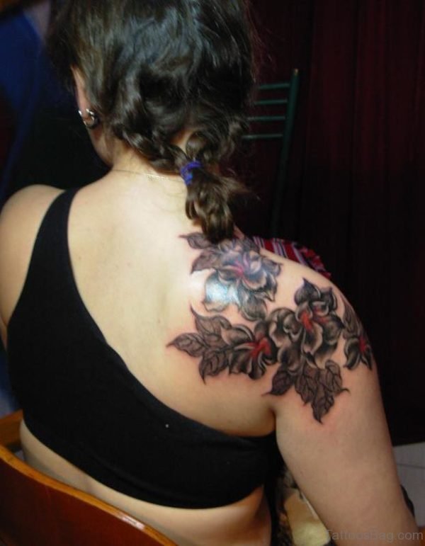 Flower Tattoo On Shoulder
