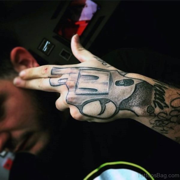 Funky Gun Tattoo