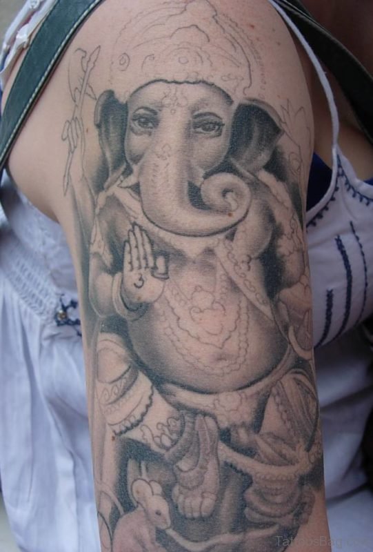 Ganesha Tattoo Design On Shoulder