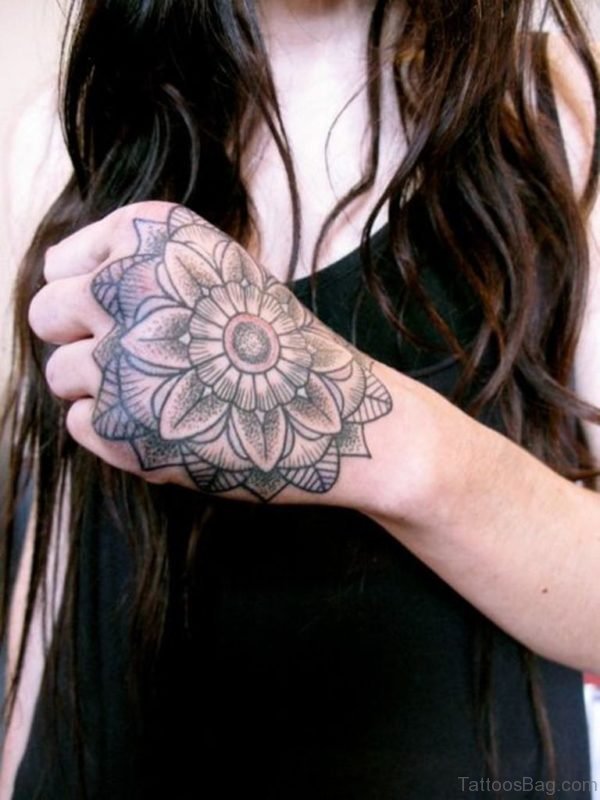 Geometric Flowers Tattoo