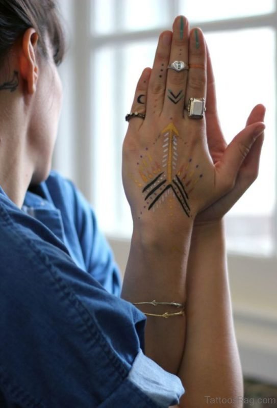 Geometric Tattoo Design On Hand