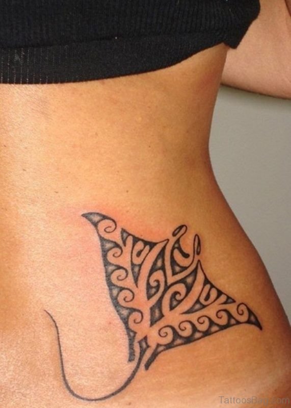 Good Tribal Tattoo On Waist