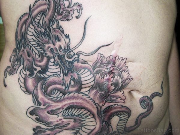 Grey Dragon Tattoo