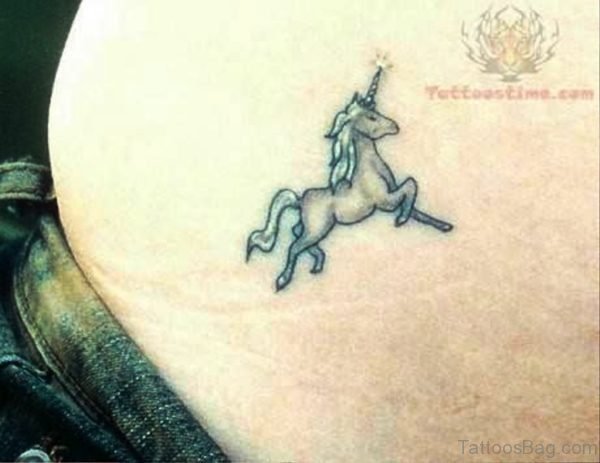 Grey Unicorn Tattoo 1