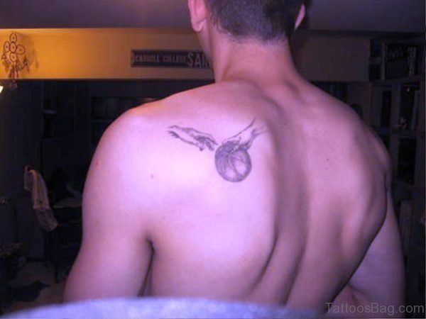 Hands Holding Basketball Tattoo