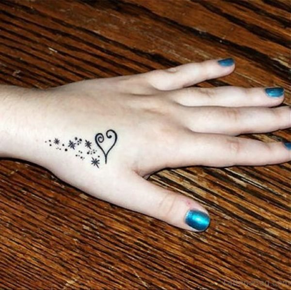 Heart Tattoo On Hand
