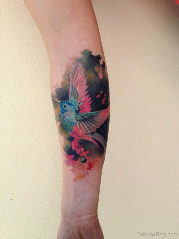 Hummingbird Tattoo On Arm