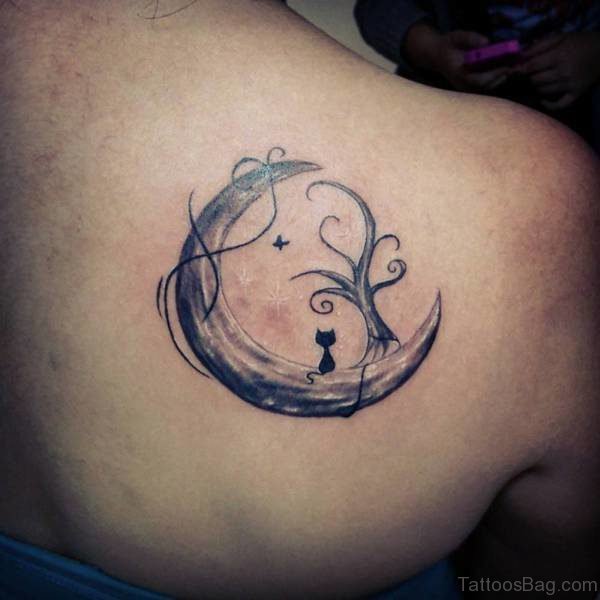 Impressive Cat Tattoo On Shoulder