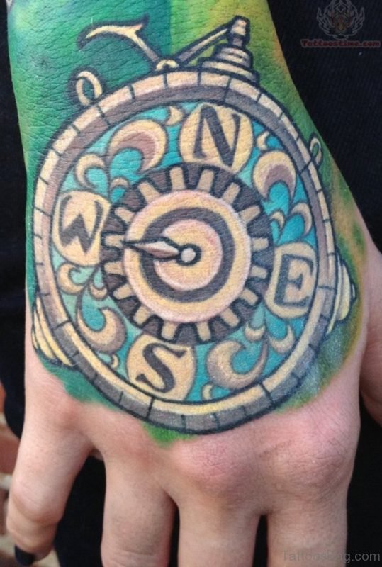 Impressive Compass Tattoo