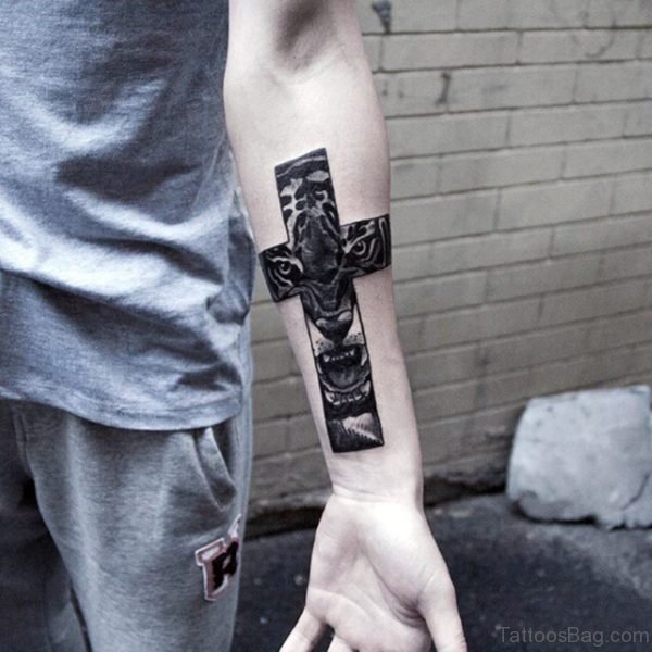Impressive Cross Tattoo On Wrist