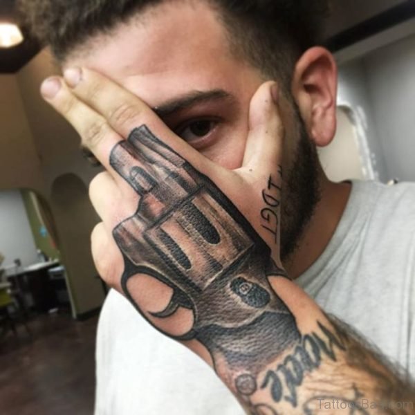 Impressive Gun Tattoo