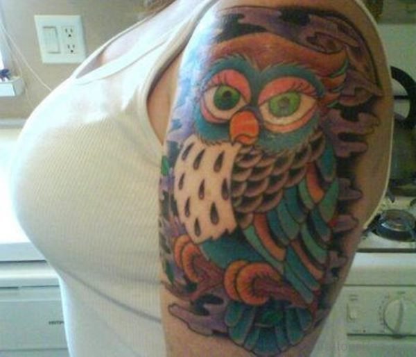 Impressive Owl Tattoo For Girls