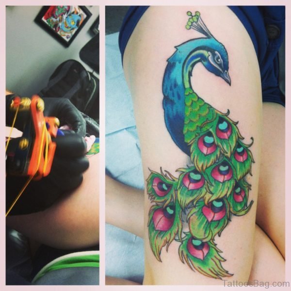 Impressive Peacock Tattoo Design
