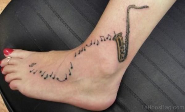 Incredible Musical Note Tattoo Design