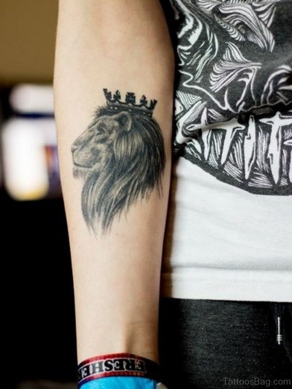 King Lion Tattoo On Arm