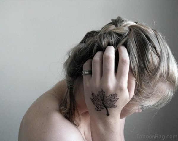 Leaf Tattoo On hand