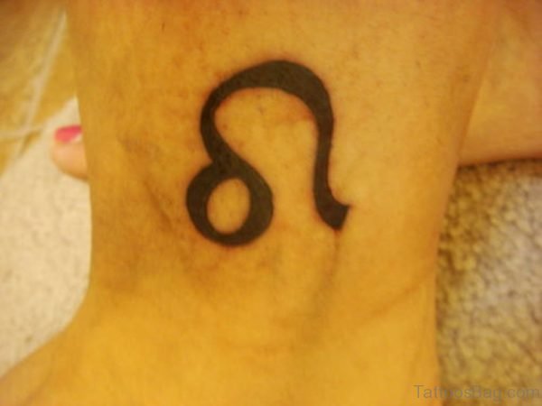 Leo Tattoo On Ankle