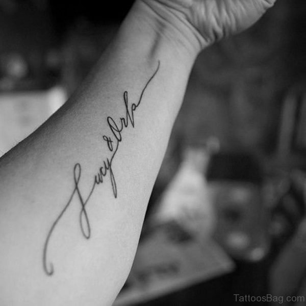 Letter Tattoo On Wrist
