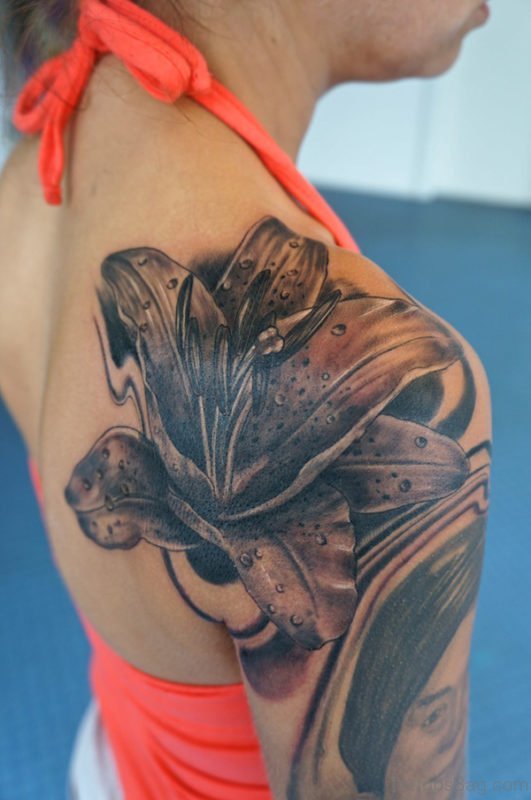 Lily Flower Tattoo Design