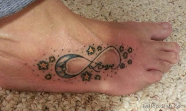 Love Star Tattoo on Foot