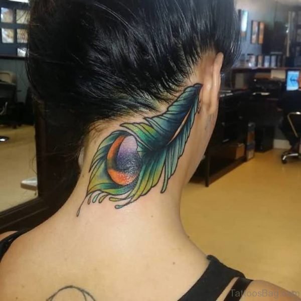 Lovely Peacock Feather Tattoo