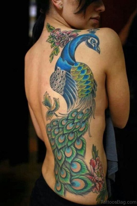 Lovely Peacxock Tattoo On Shoulder
