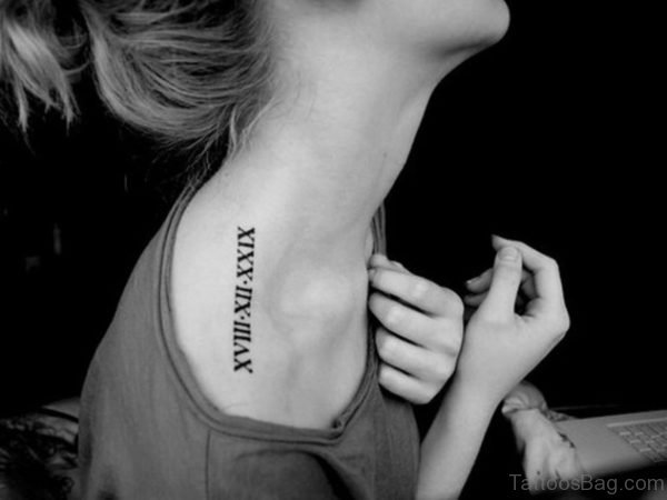Lovely Roman Shoulder Tattoo