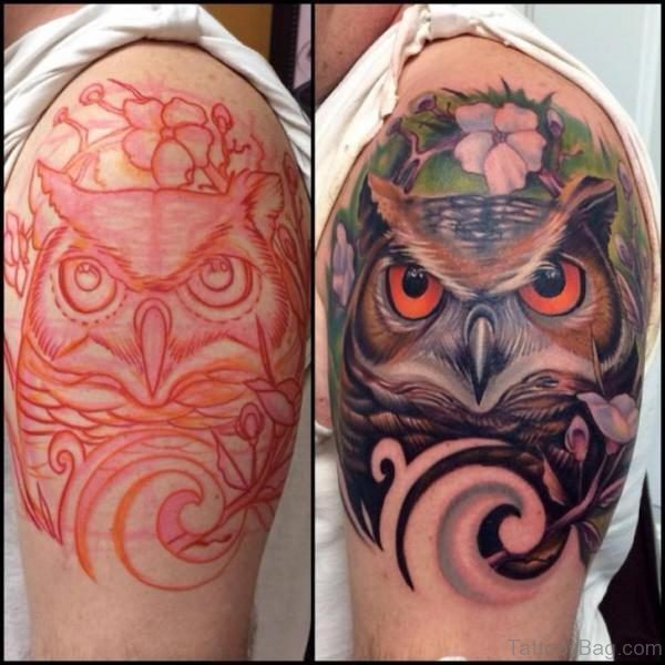 Magnifying Owl Tattoo