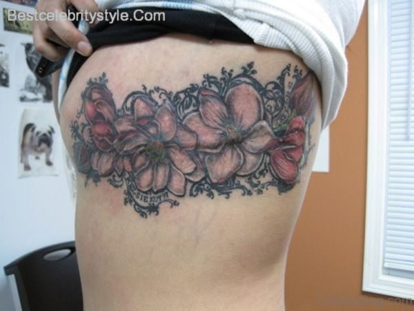 Magnolia Tattoo On Rib