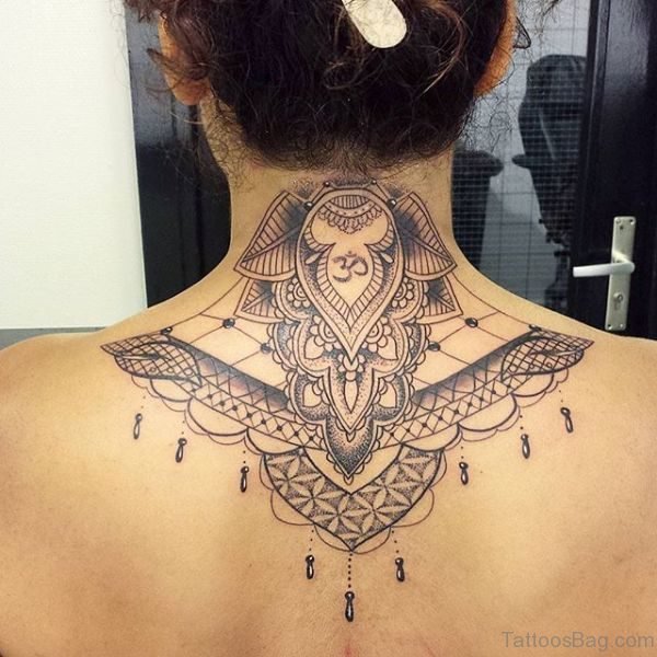 Mandala Neck Tattoo Design