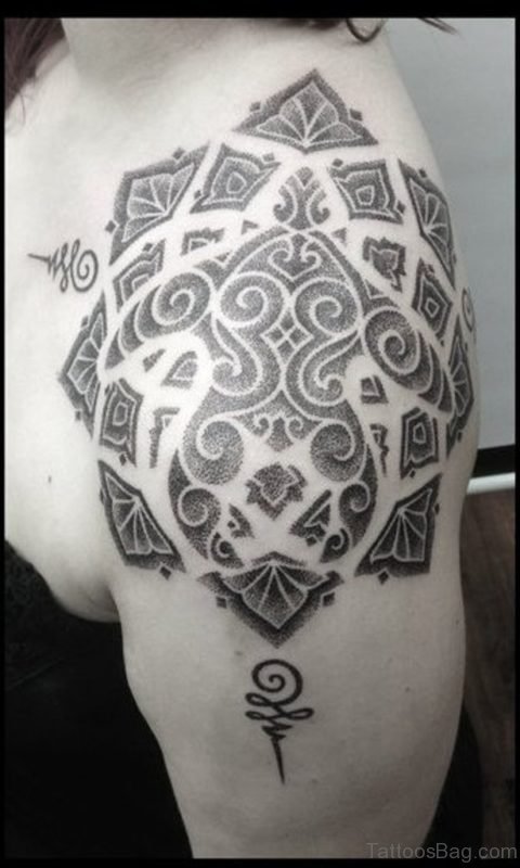 Mandala Tattoo Design On Shoulder