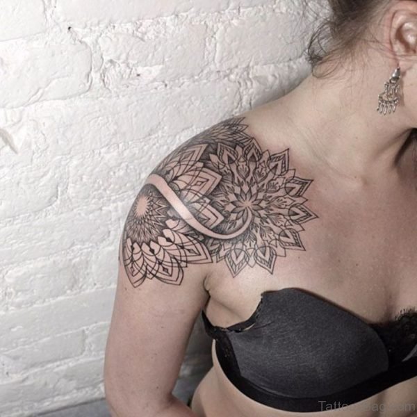Mandala Tattoo On Shoulder