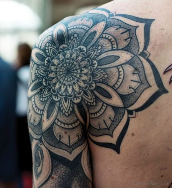 Mandala Tattoo On Shoulder