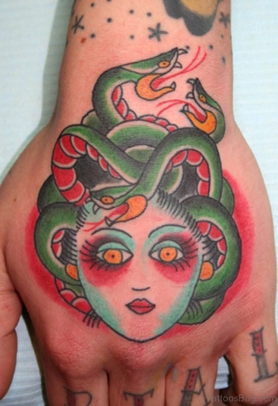 Medusa Tattoo Design On Hand