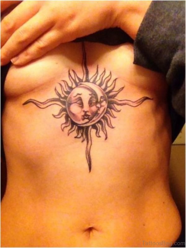 Mind Blowing Sun And Moon Tattoo