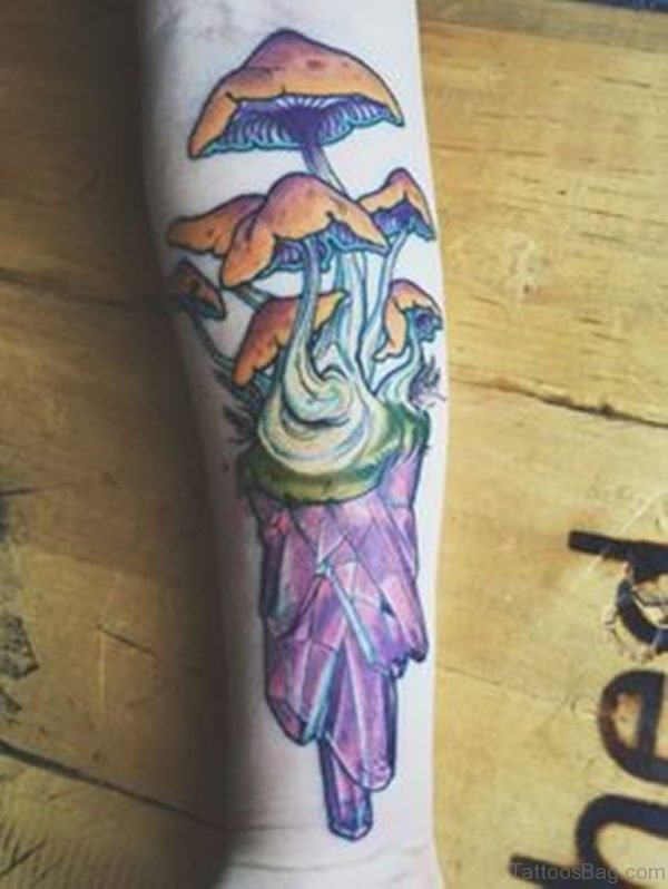 Mushroom Tattoo On Wrist