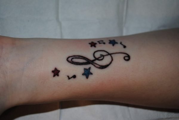 Music Note Tattoo Design On Wrist