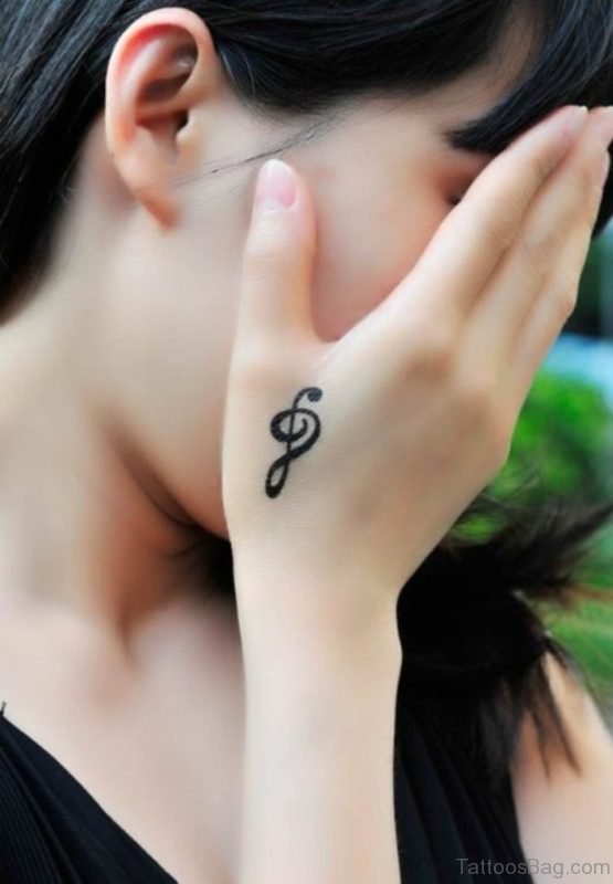 Music Note Tattoo On Hand